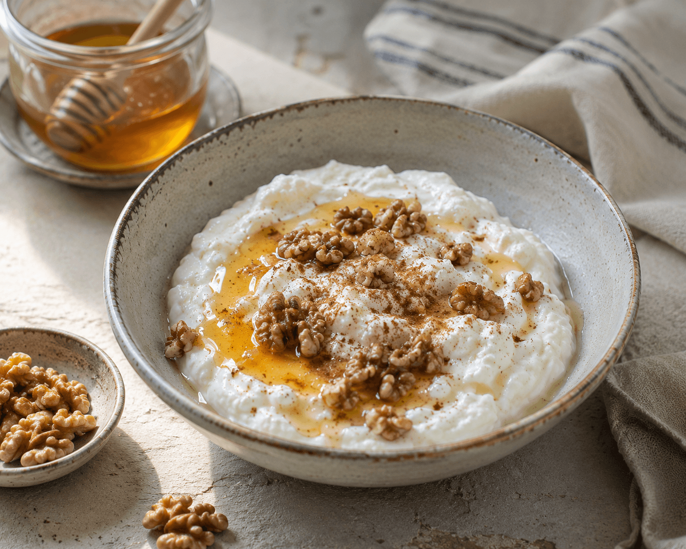 Yoghurt met Peloponnesos-honing en walnoten
