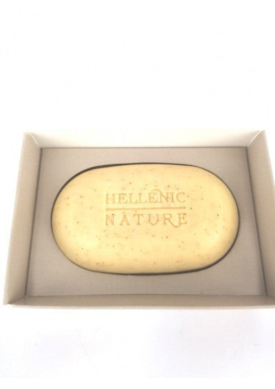 Hellenic Nature Griekse extra virgin olijfolie zeep met cannabis olie bodyscrub 130 gr.