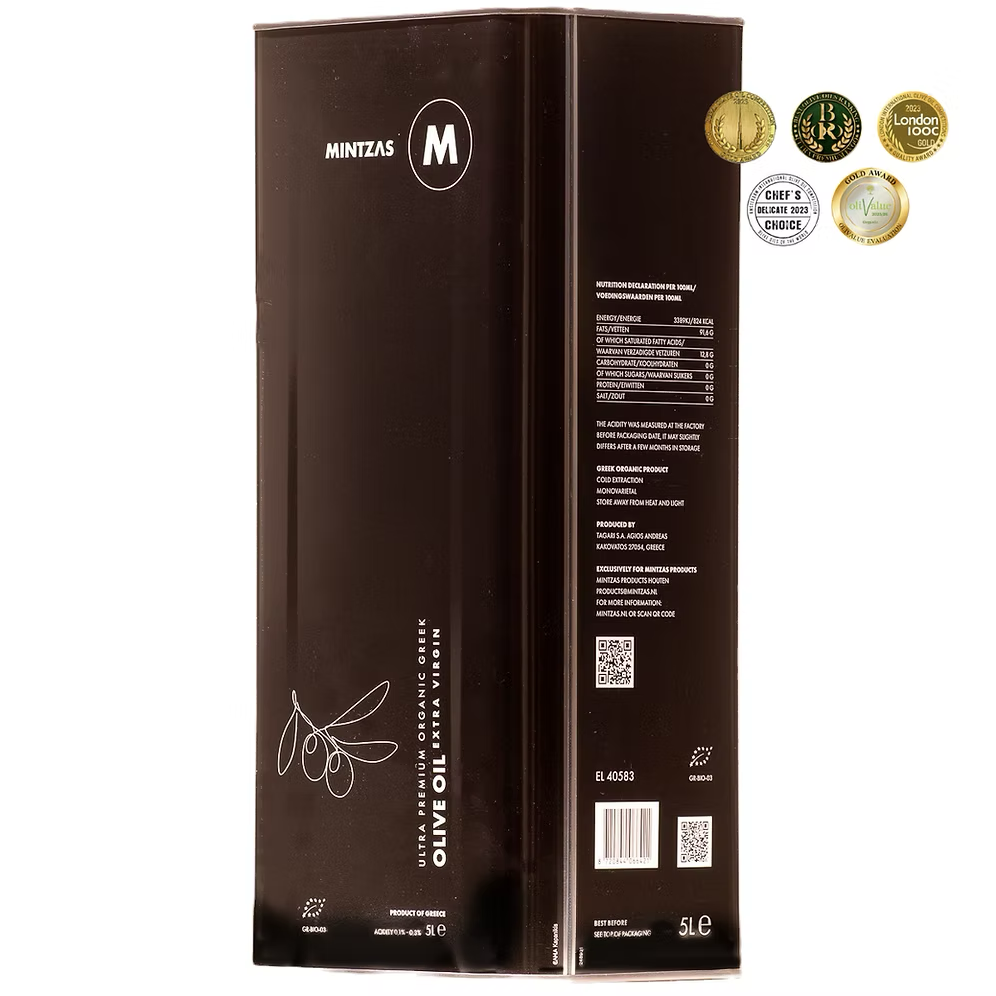 Mintzas Griekse biologische olijfolie 5 liter